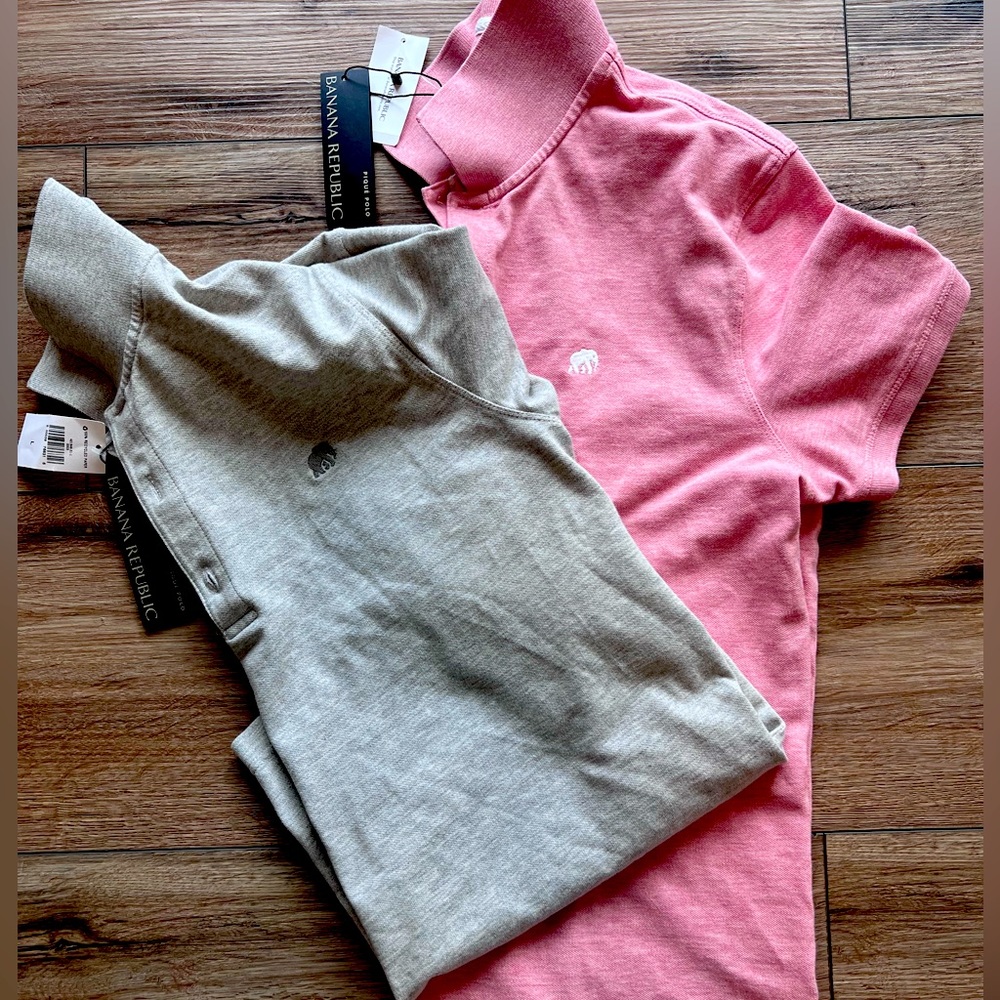 Tow Banana Republic Pique Polos. New w tags